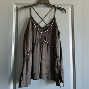 Vici black, studded tank top